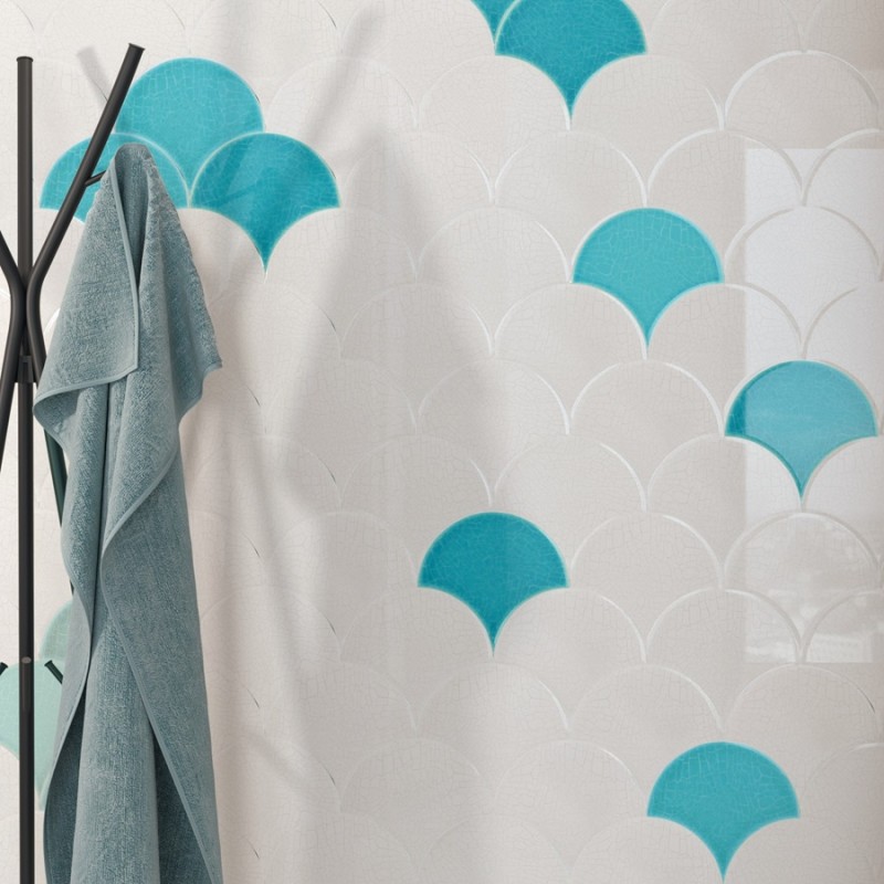 Zellige - carrelage imitation zellige 15,5x17 cm CELESTE NEUTRO