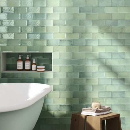 Zellige - carrelage imitation zellige 7,5x15 cm SOFIA AQUA
