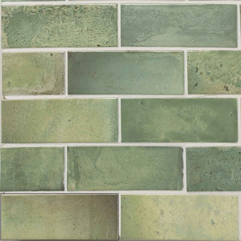 Zellige - carrelage effet zellige 4x12,5 cm PRESTIGE GREEN