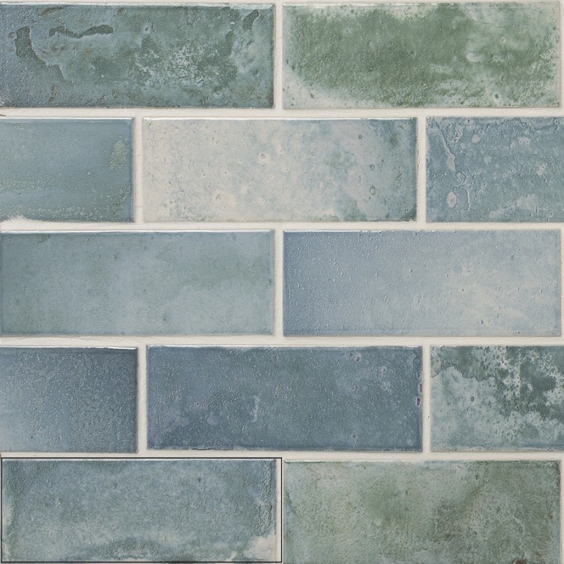 Zellige - carrelage effet zellige 4x12,5 cm PRESTIGE SKY