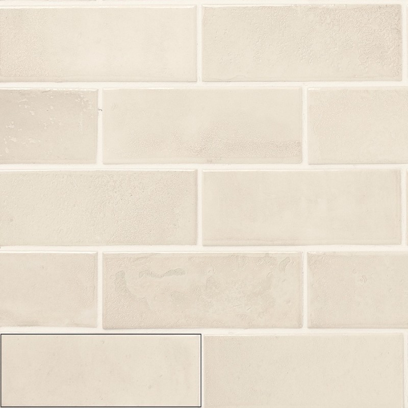 Zellige - carrelage effet zellige 4x12,5 cm PRESTIGE SNOW