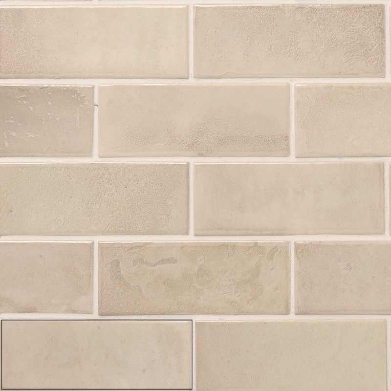 Zellige - carrelage effet zellige 4x12,5 cm PRESTIGE WHITE