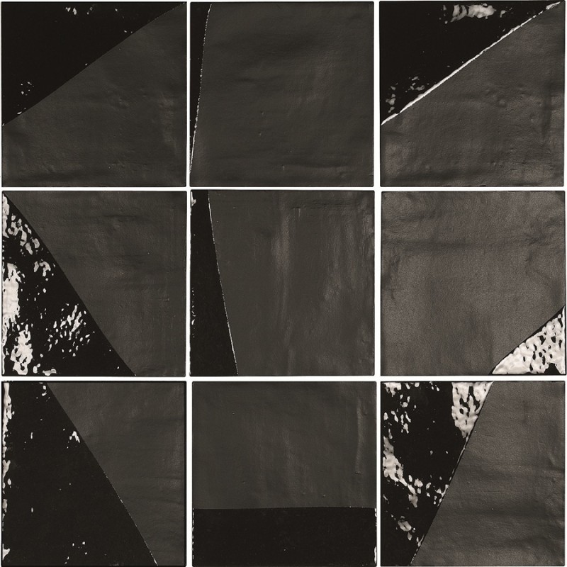 Zellige - carrelage effet zellige 13,8x13,8 cm ELISA BLACK