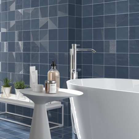 Zellige - carrelage effet zellige 13,8x13,8 cm ELISA BLUE