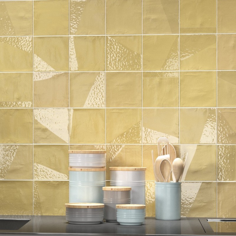 Zellige - carrelage effet zellige 13,8x13,8 cm ELISA OCRE
