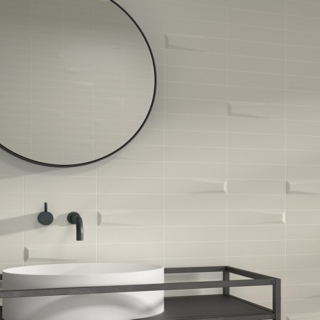 Zellige - carrelage effet zellige 5x20 cm LYSEA FLAT GREY