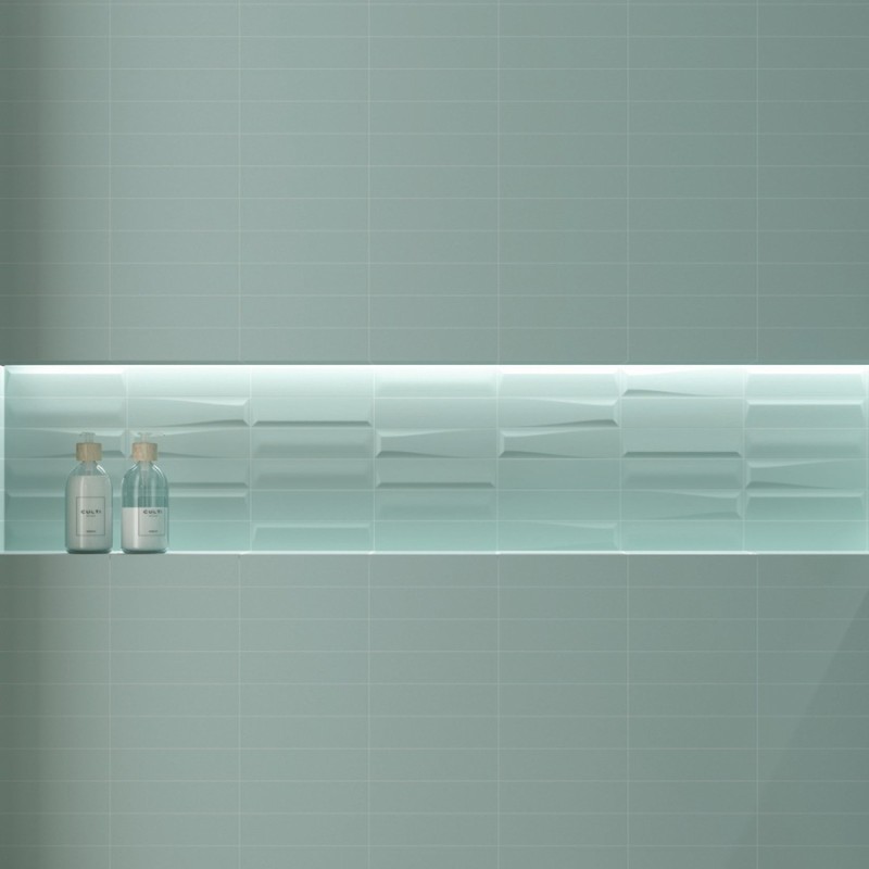 Zellige - carrelage effet zellige 5x20 cm LYSEA CUPS BLUE