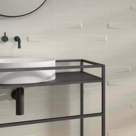 Zellige - carrelage effet zellige 5x20 cm LYSEA PYRAMID GREY