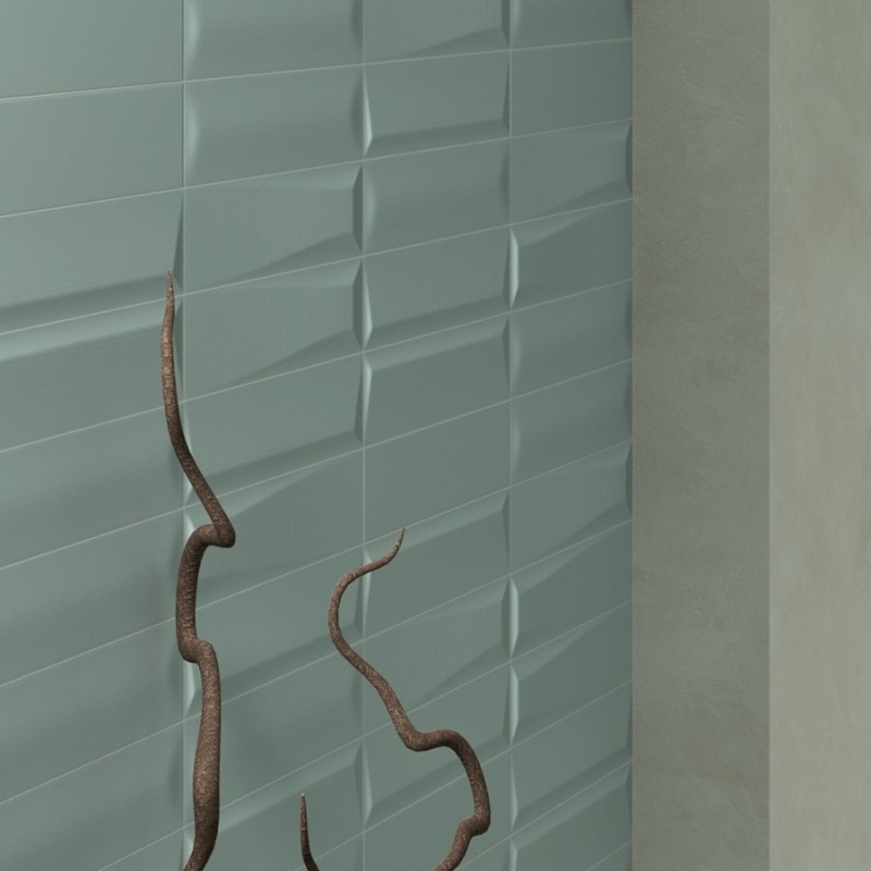 Zellige - carrelage effet zellige 5x20 cm LYSEA PYRAMID BLUE