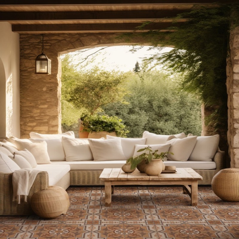 Carreaux ciment - carrelage FRANCESCA 20x20cm imitation carreaux ciment