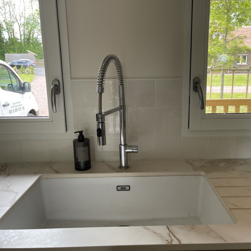 Zellige - Carrelage effet zellige 13x13cm FADO WHITE effet métallique