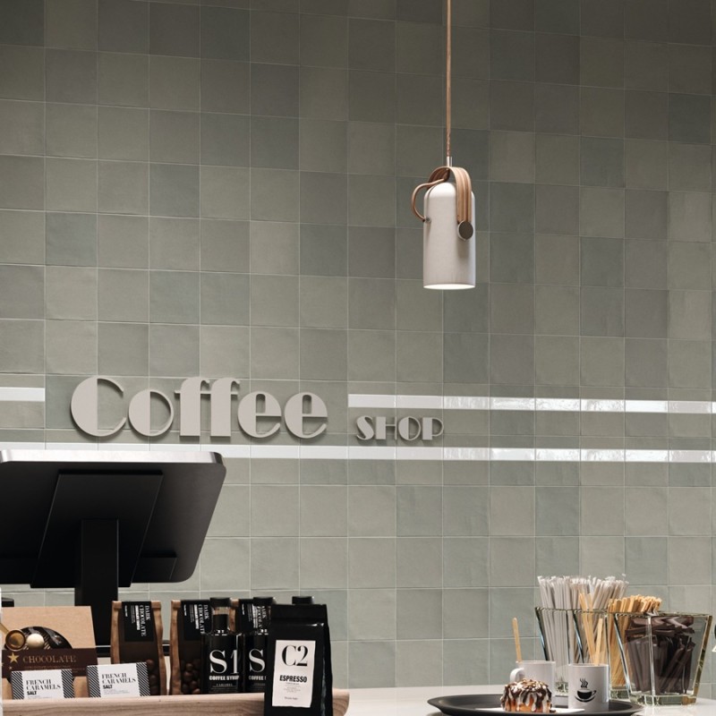 Zellige - carrelage effet zellige 15x15 cm NOVA MINERAL GREY