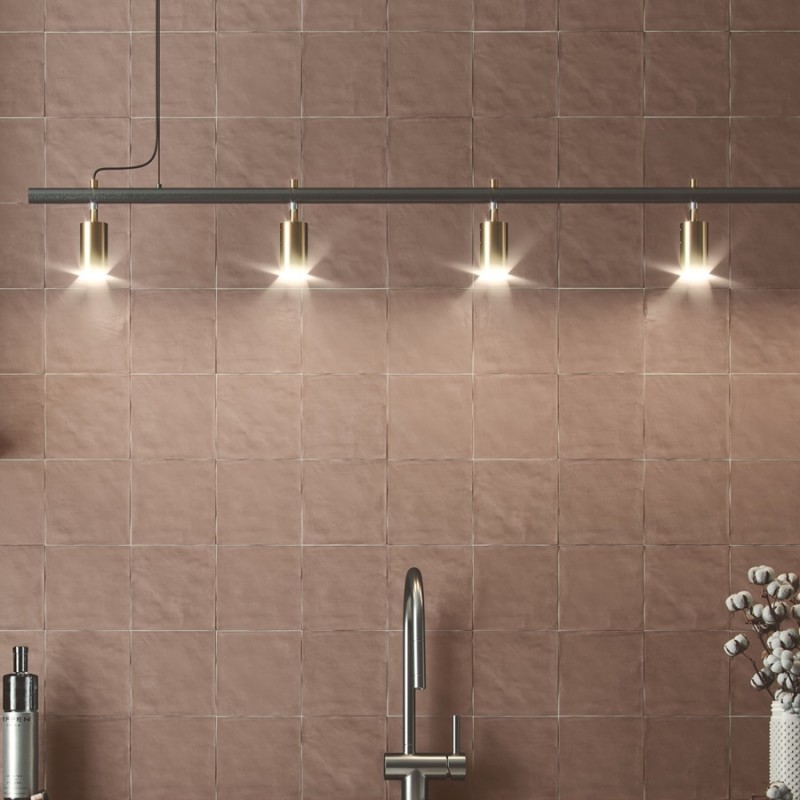 Zellige - carrelage effet zellige 15x15 cm NOVA ASH ROSE