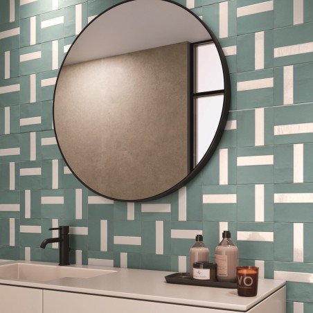 Zellige - carrelage effet zellige 15x15 cm NOVA LINE AQUA SEA