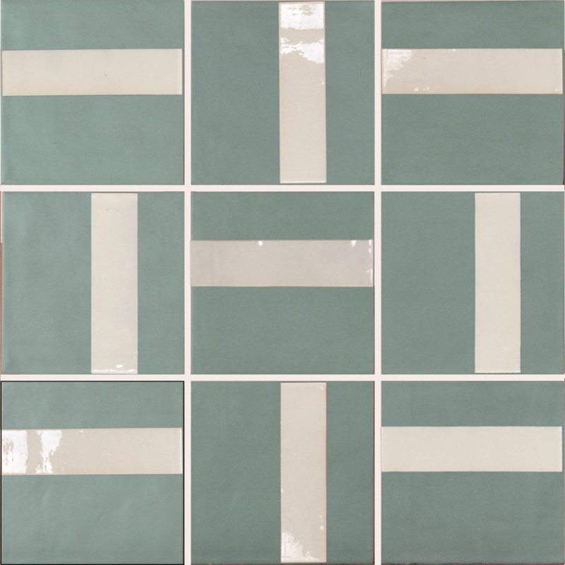 Zellige - carrelage effet zellige 15x15 cm NOVA LINE AQUA SEA