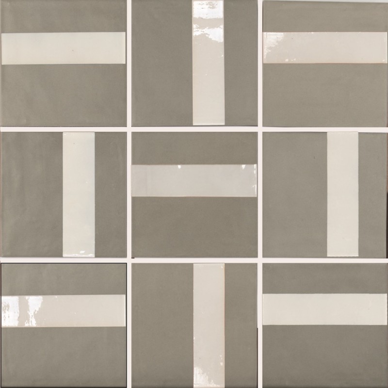 Zellige - carrelage effet zellige 15x15 cm NOVA LINE MINERAL GREY