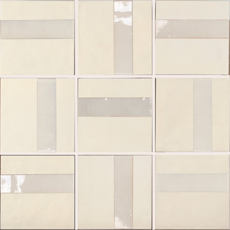 Zellige - carrelage effet zellige 15x15 cm NOVA LINE COCONUT MILK