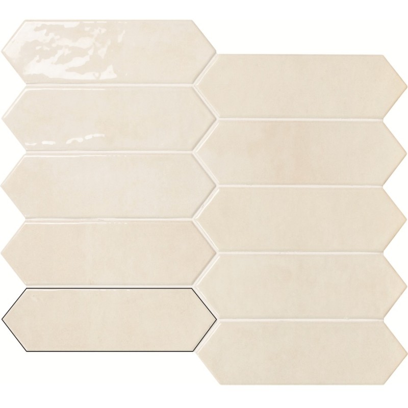 Zellige - carrelage effet zellige 6x26 cm NOVA MODERN COCONUT MILK