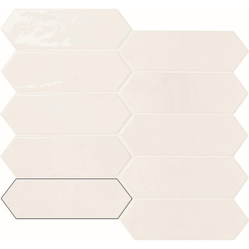 Zellige - carrelage effet zellige 6x26 cm NOVA MODERN WHITE