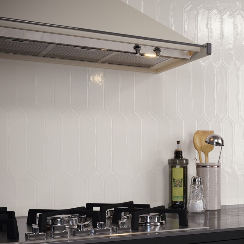 Zellige - carrelage effet zellige 6x26 cm NOVA MODERN WHITE