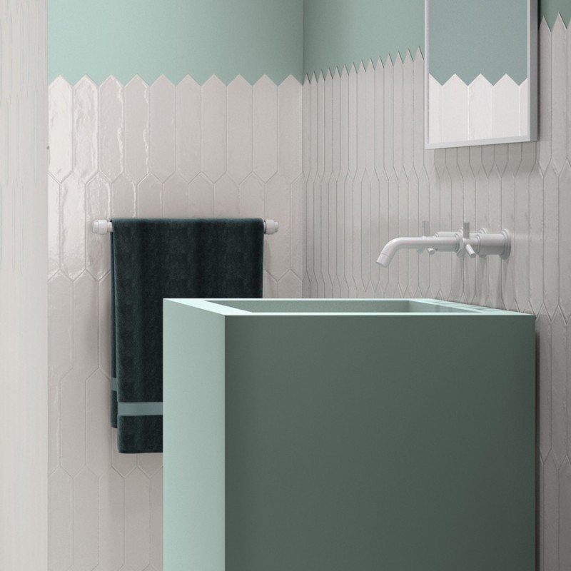 Zellige - carrelage effet zellige 6x26 cm NOVA MODERN WHITE