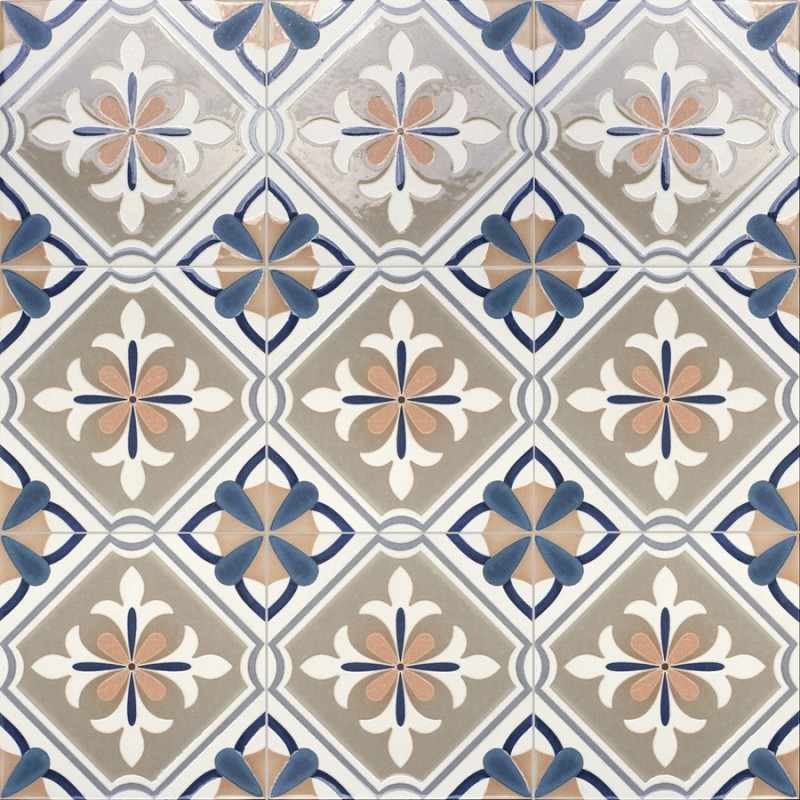 Carreaux ciment - carrelage CELIA DECOR-A 20x20cm imitation carreaux ciment