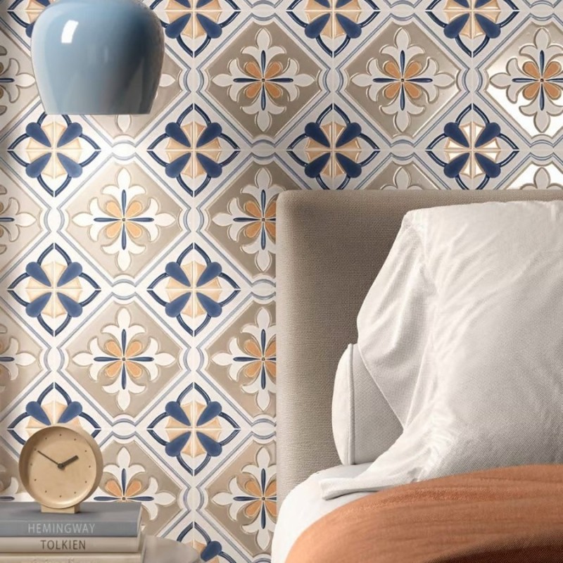 Carreaux ciment - carrelage CELIA DECOR-A 20x20cm imitation carreaux ciment