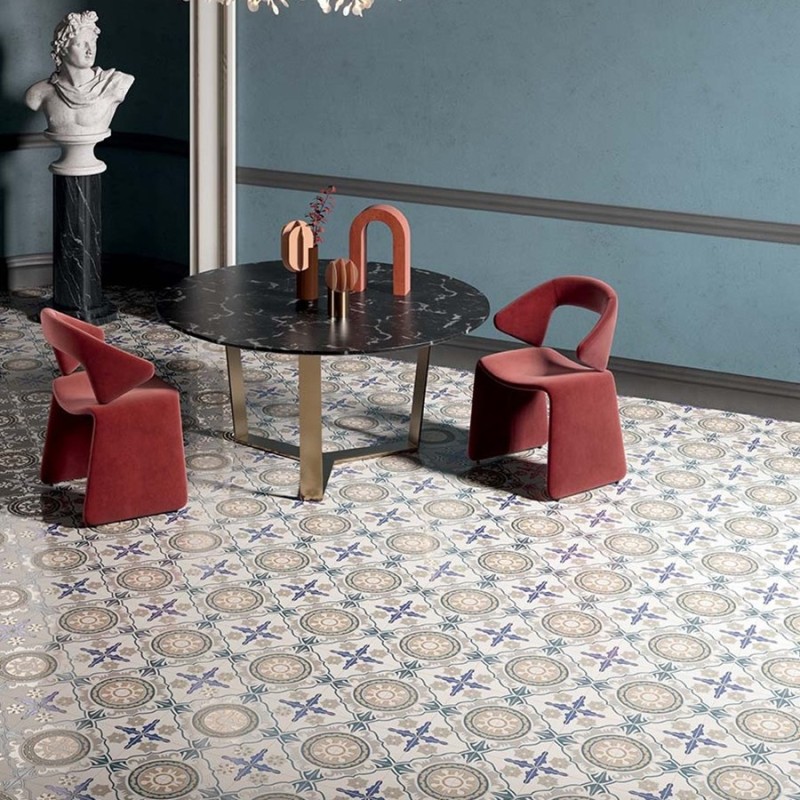 Carreaux ciment - carrelage CELIA DECOR-E 20x20cm imitation carreaux ciment