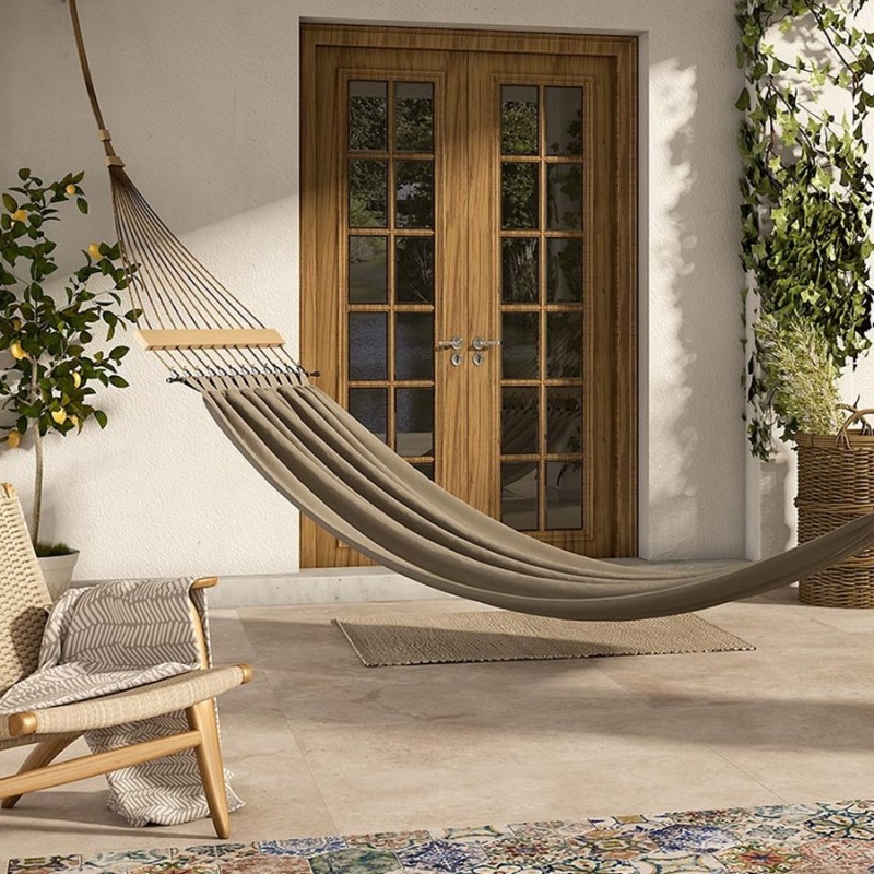 Effet pierre - carrelage imitation travertin 60x60 cm TIVOLI antidérapant R11 rectifié