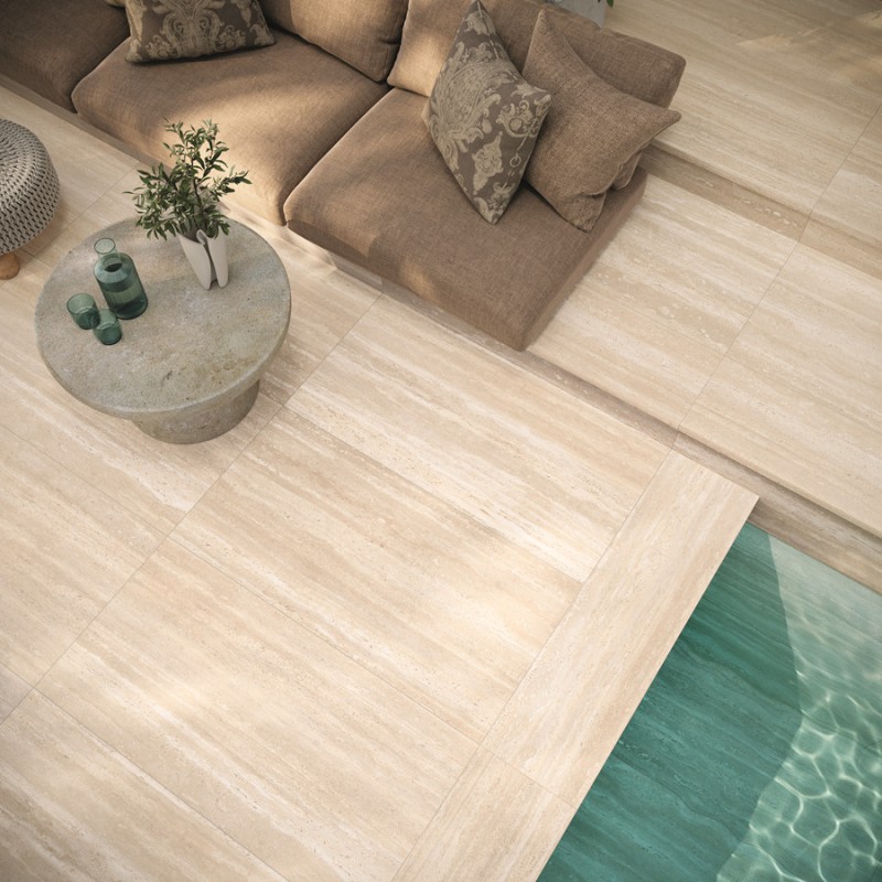 Carrelage terrasse - Carrelage STRATO SAHARA 60x120cm effet pierre antidérapant