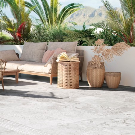 Carrelage terrasse - Carrelage SOLEA HUESO 60x120cm effet pierre antidérapant