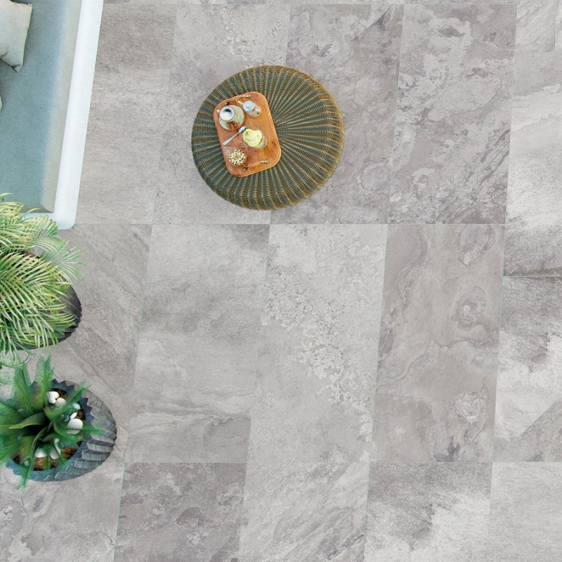 Carrelage terrasse - Carrelage SOLEA MARENGO 60x120cm effet pierre antidérapant