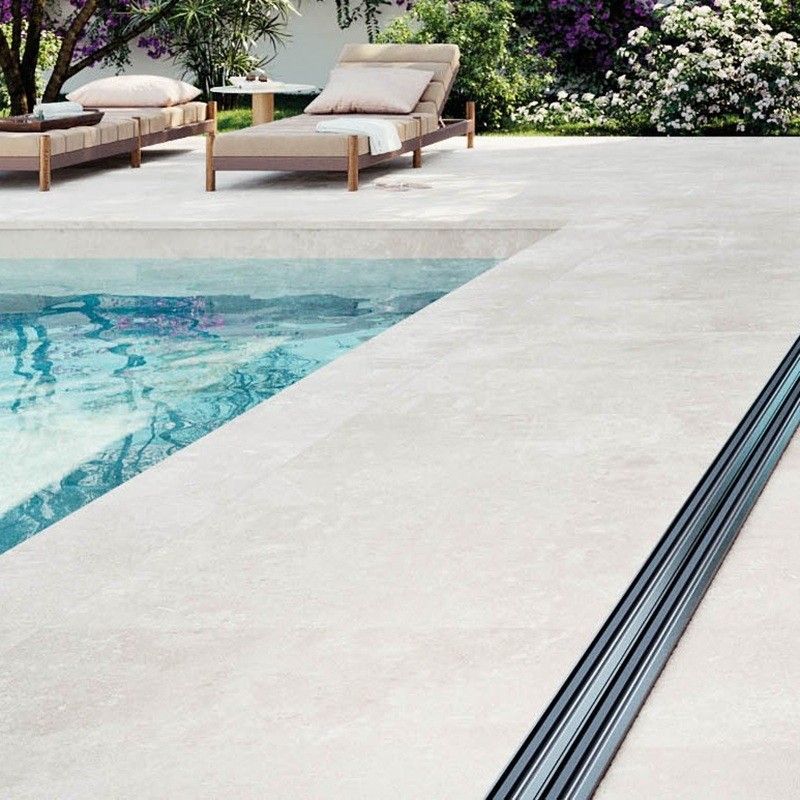 Carrelage terrasse - Carrelage LITHOS CLAR 60x120cm effet pierre antidérapant