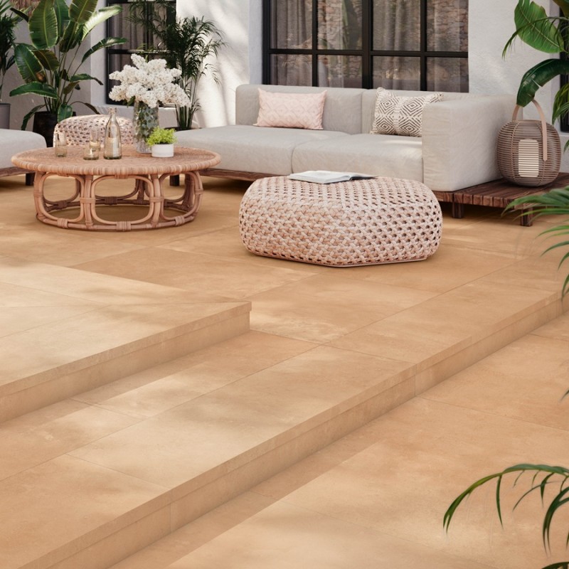 Carrelage terrasse - Carrelage SIGNATURE BOHO 90x90cm effet pierre antidérapant