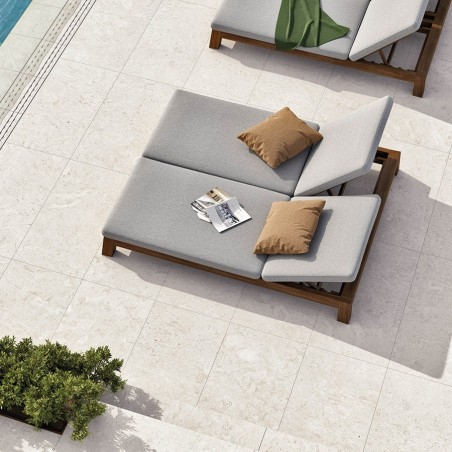 Carrelage terrasse - Carrelage SOLENA AGUADA 60x120cm effet pierre antidérapant