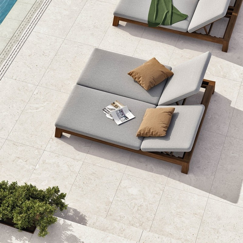 Carrelage terrasse - Carrelage SOLENA AGUADA 60x120cm effet pierre antidérapant