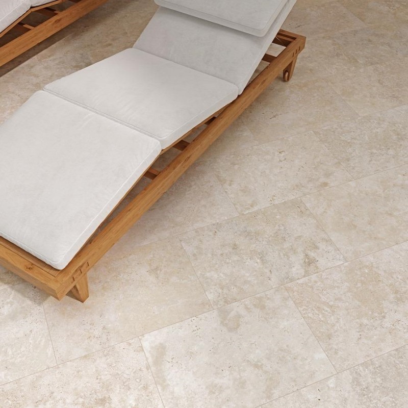 Effet pierre - Carrelage izmir 40x60 cm effet travertin antidérapant r11