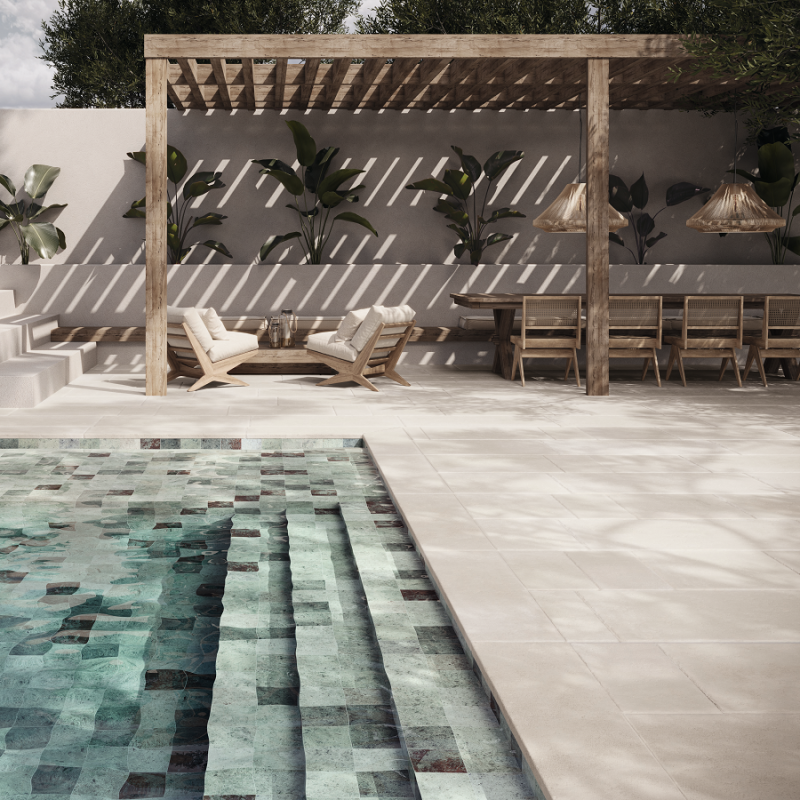 Terre cuite - Carrelage CLOS BIANCO 60x120cm imitation terre cuite antidérapant