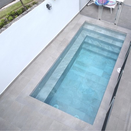 Carrelage terrasse - Carrelage Riviera SILVER 60x120cm effet pierre antidérapant