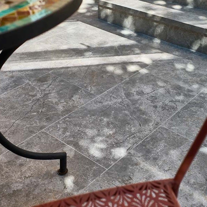 Carrelage terrasse - Carrelage CAROLINA CENDRA 60x120cm effet pierre antidérapant