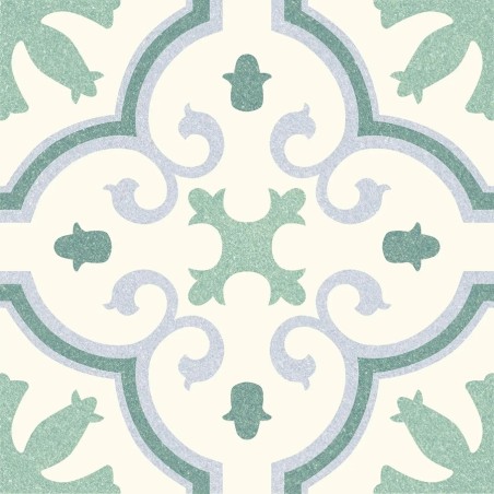 Carreaux ciment - carrelage effet carreaux ciment MONTECARLO GREEN 25x25cm