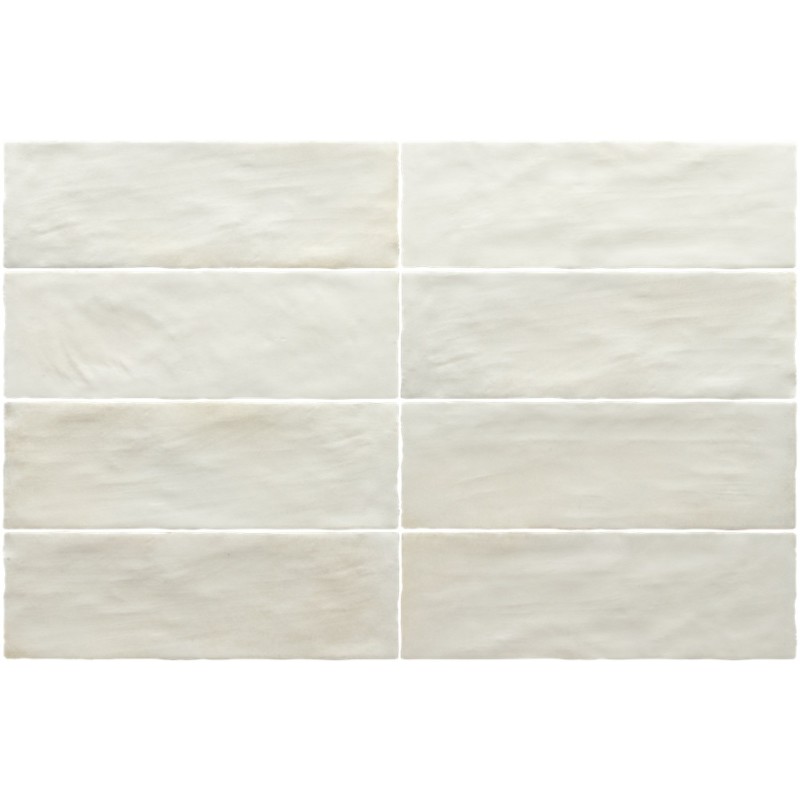 Echantillon - Echantillon carrelage effet zellige 6,5x20cm SEVA SILICA WHITE Echantillon - Echantillon carrelage effet zellige 6,5x20cm SEVA SILICA WHITE