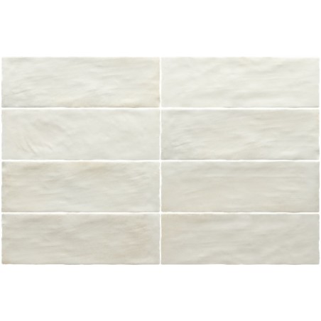 Echantillon - Echantillon carrelage effet zellige 6,5x20cm SEVA SILICA WHITE
