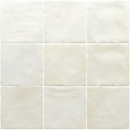 Echantillon - Echantillon carrelage effet zellige 10x10cm SEVA SILICA WHITE