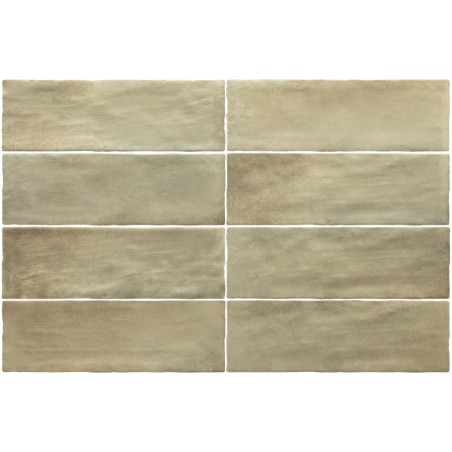 Echantillon - Echantillon carrelage effet zellige 6,5x20cm SEVA WEALD GREEN