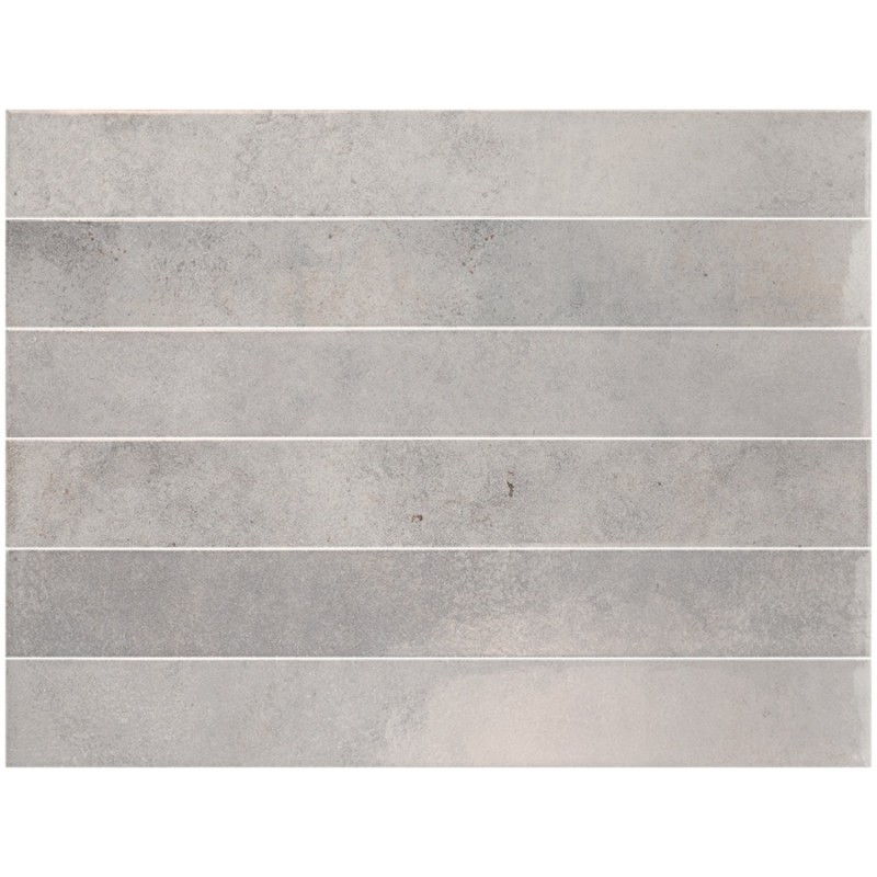 Echantillon - Echantillon carrelage effet zellige 5x40cm ALGARRA DIM GRAY