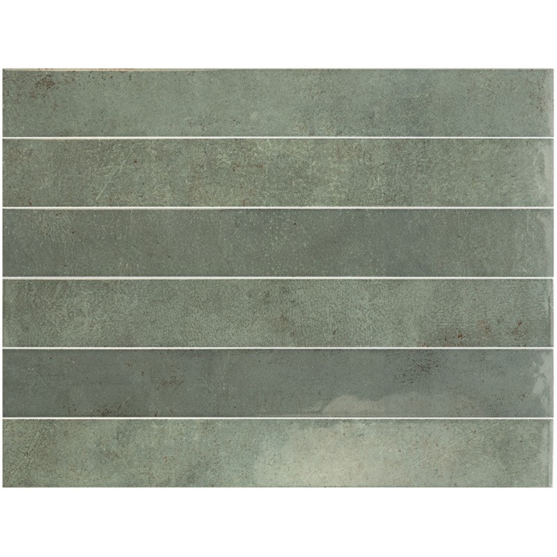 Echantillon - Echantillon carrelage effet zellige 5x40cm ALGARRA OAK MOSS