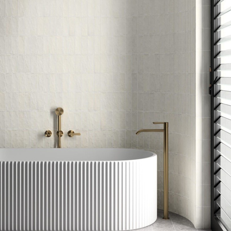 Zellige - carrelage SEVA SILICA WHITE 6,5x20 cm effet zellige