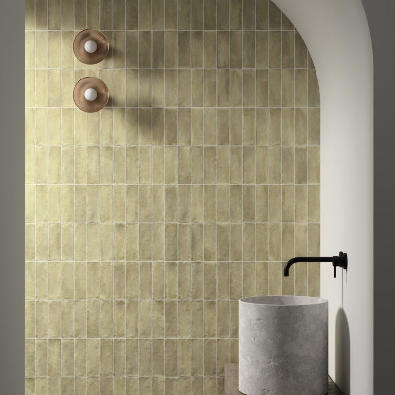 Zellige - carrelage SEVA WEALD GREEN 6,5x20 cm effet zellige