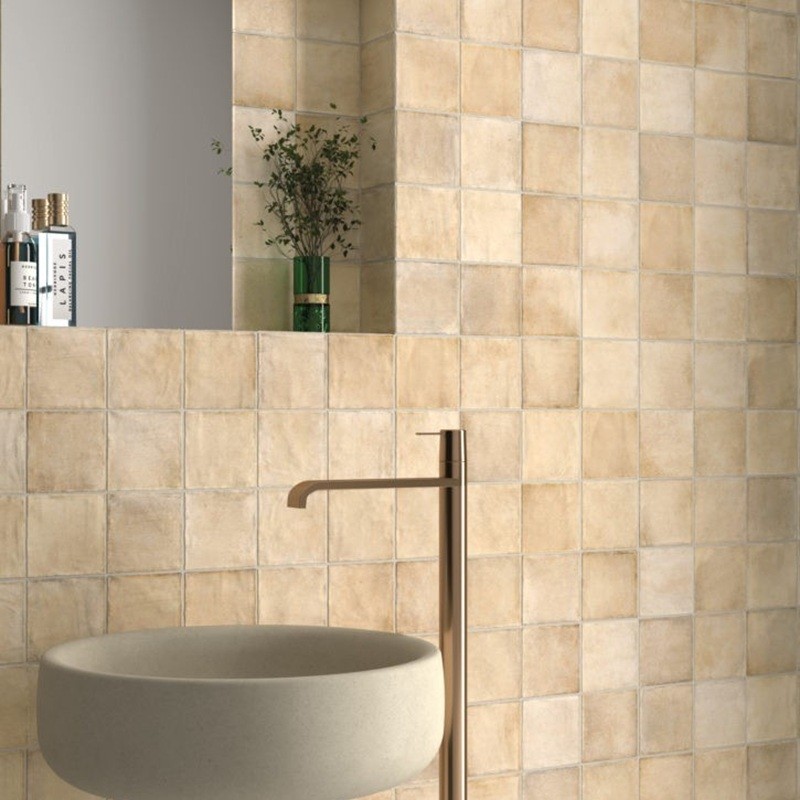 Zellige - carrelage SEVA ARENA 10x10 cm effet zellige